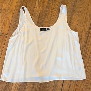 Dana Buchman woman cream silk tank top size 24
